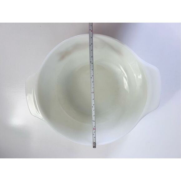 VINTAGE ANCHOR HOCKING 436 1 QUART CASSEROLE DISH "NATURE'S BOUNTY " - Picture 9 of 10